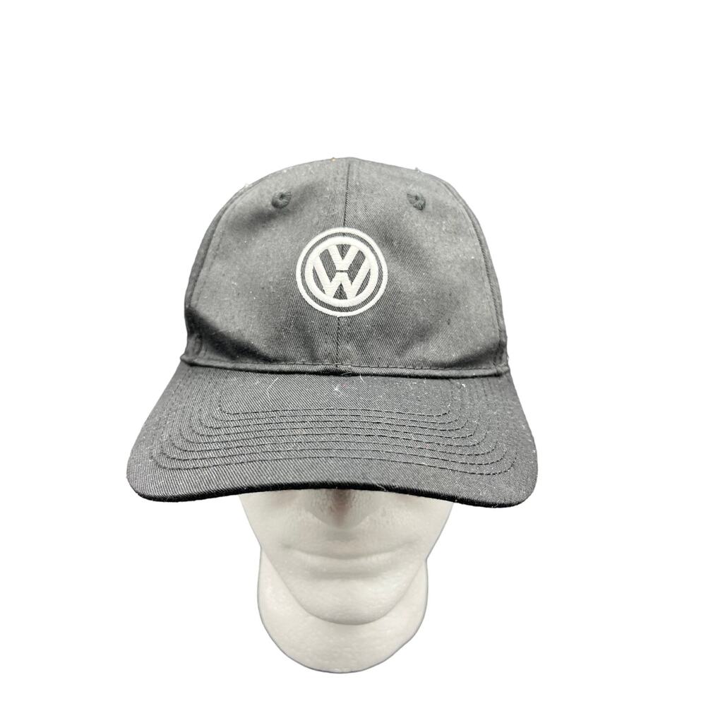 Volkswagen Hat Mens One Size Black VW Logo Vehicles Auto Car Adjustable Back